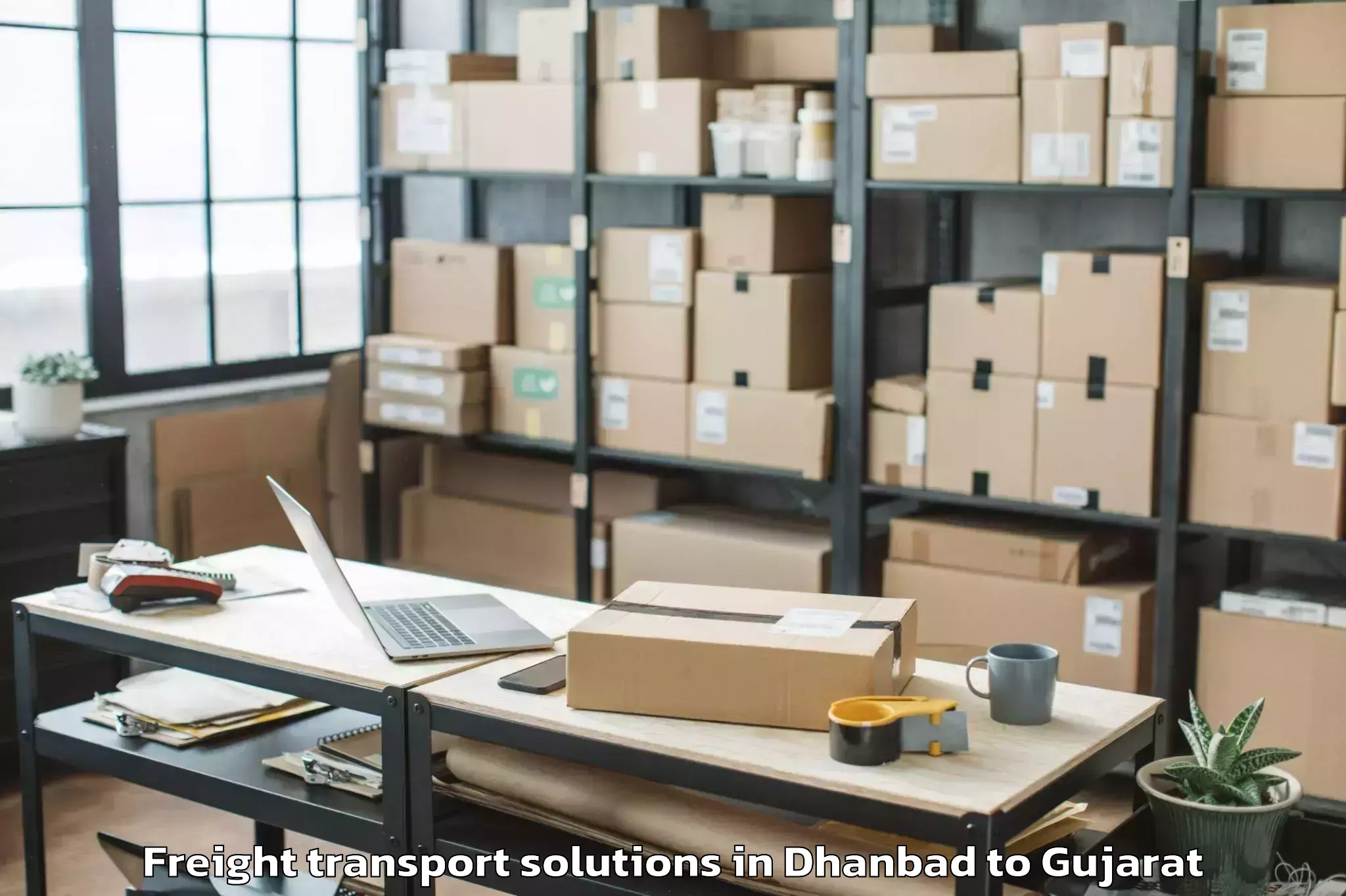 Hassle-Free Dhanbad to Harij Freight Transport Solutions